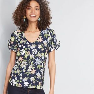 Modcloth Ideal Discovery Short Sleeve Blouse